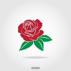 silhouette of rose N3