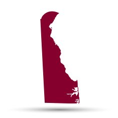 Map of the U S state Delaware