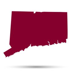 Map of the U S state Connecticut