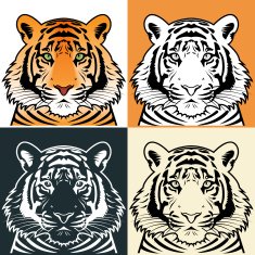 Tiger Head Silhouette N4