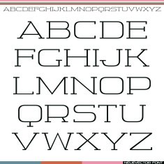 Serif font thin line