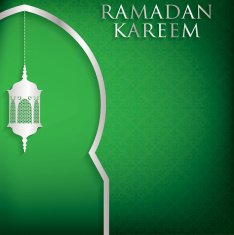 Window "Ramadan Kareem" (Generous Ramadan) card in vector format N12