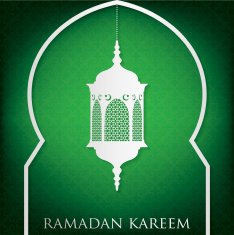 Window "Ramadan Kareem" (Generous Ramadan) card in vector format N13