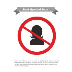 No woman&acirc;ÂÂs head silhouette icon