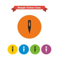 Electronic thermometer icons