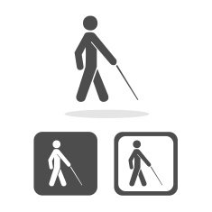 Vector blind symbol on white background Illustration EPS10 N2
