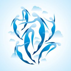 girls dancing stylized silhouette N2