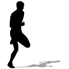 Silhouettes Runners on sprint men N7