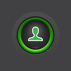 profile glossy circle dark button