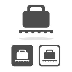 ctor Baggage Claim Public Information Sign Illustration EPS10