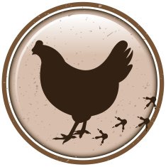 chicken silhouette label