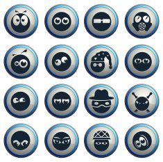 Emotions and glances icons N2