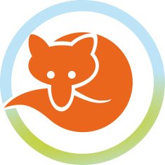 red fox arranged in a circle