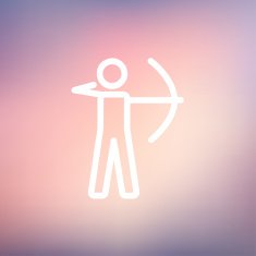 Archery sport thin line icon N2