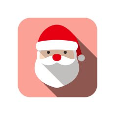 Christmas Santa Claus flat icon