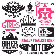 Vinyl stickers on car