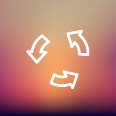 Replay thin line icon N2