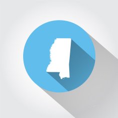 Map state of Mississippi
