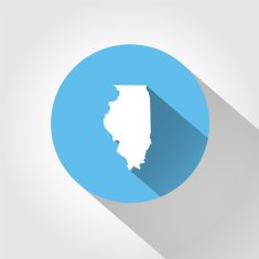 Map state of Illinois