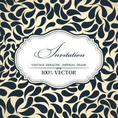 Vector elegant background place for text Floral frame elements