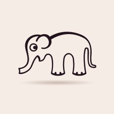 elephant icon vector emblem N2
