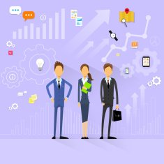 Business People Team Manager Human Resources Flat Design Vector