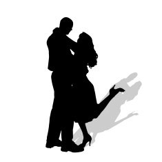 Vector silhouette of dance N37