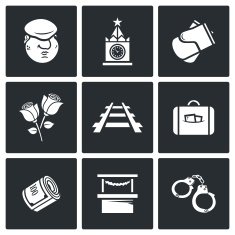 Newcomer migrant icons Vector Illustration