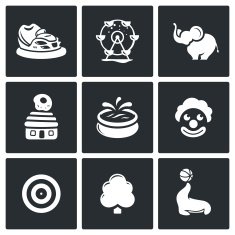 Amusement icons Vector Illustration