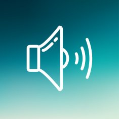 Loudspeaker thin line icon N3
