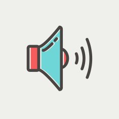 Loudspeaker thin line icon N4