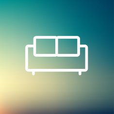 Furniture sofa thin line icon N2