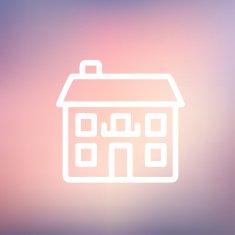 Real estate house thin line icon N2