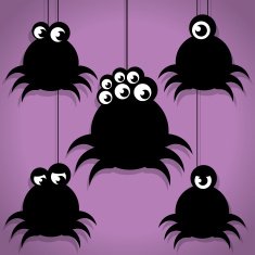 Scary Little Spiky Spider Halloween Icons