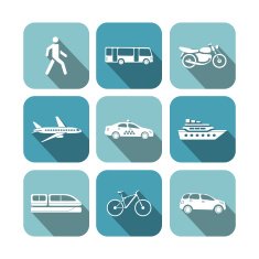 Transportation icons set N5