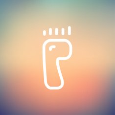 Foot thin line icon