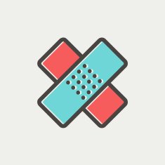 Adhesive bandage thin line icon N4