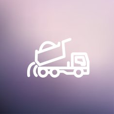 Dump truck thin line icon