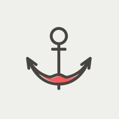 Anchor thin line icon N2