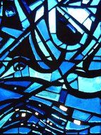 stained glass window blue