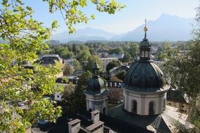 view of the dome of the church in Vienna