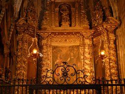 golden altar in christian church