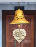 bell at the entrance to the temple in Phuket