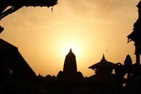 nepal evening temple