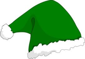 green santa hat for christmas