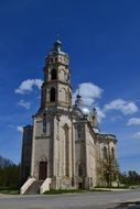 white stone Trinity church, russia, gus-zhelezny