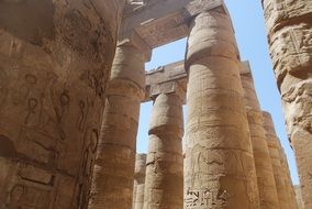 columns near a temple in egypt