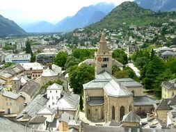 panorama of the old town of sion switzerland