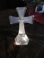 glass christian cross