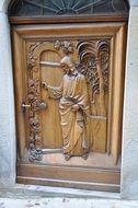 religious jesus carved door
